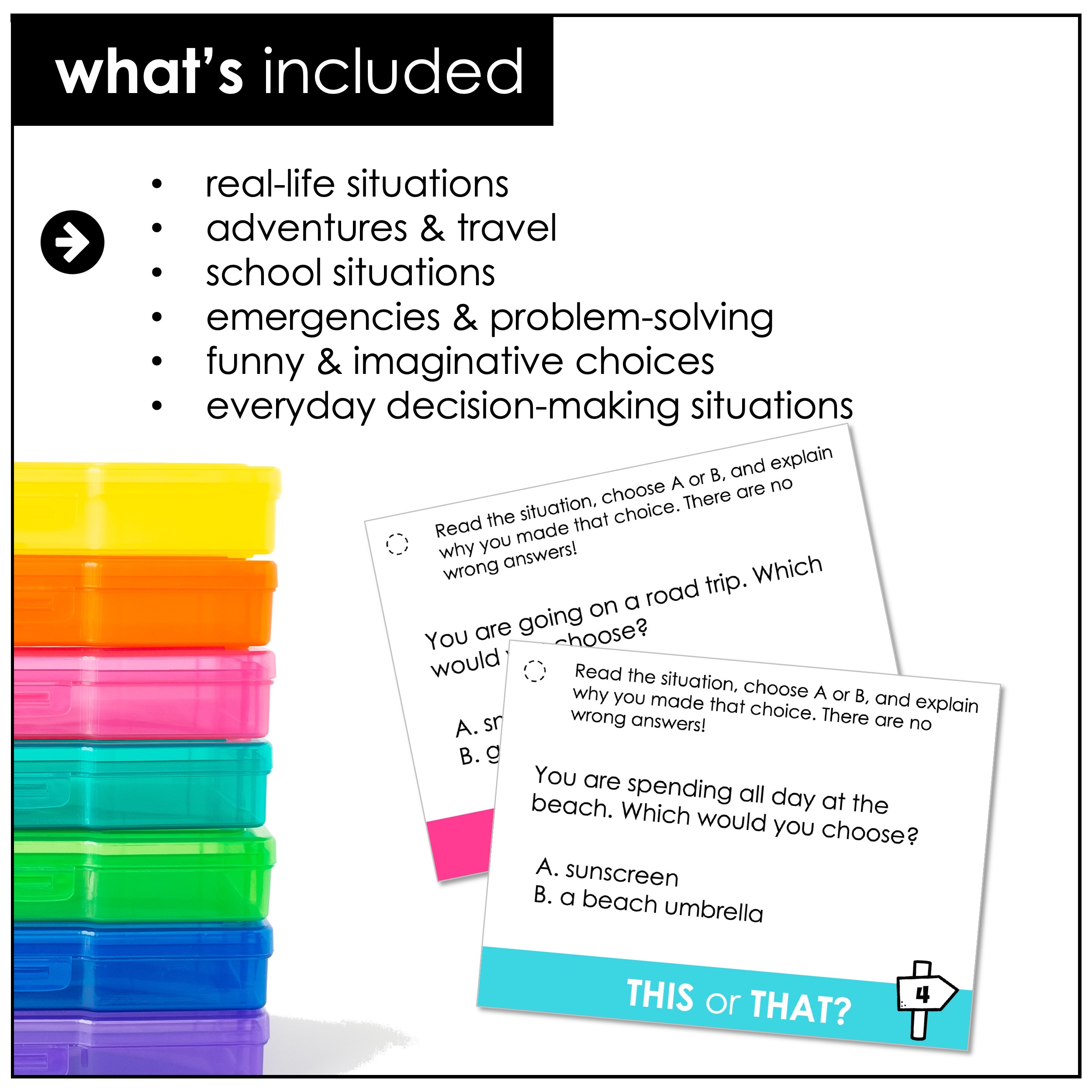 This or That discussion questions for students with speaking prompts for explaining opinions and decision-making
