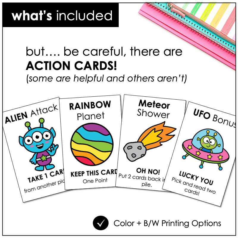 Beginning S-blends phonics game recording sheet and directions