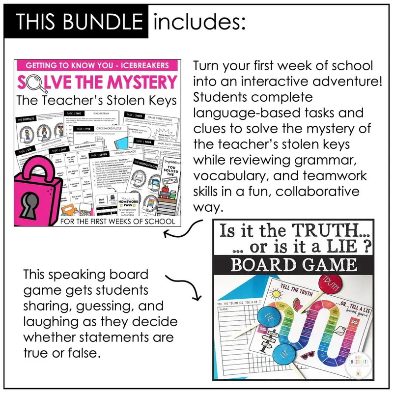 ESL speaking games bundle designed for mixed-level classes with low-prep conversation activities