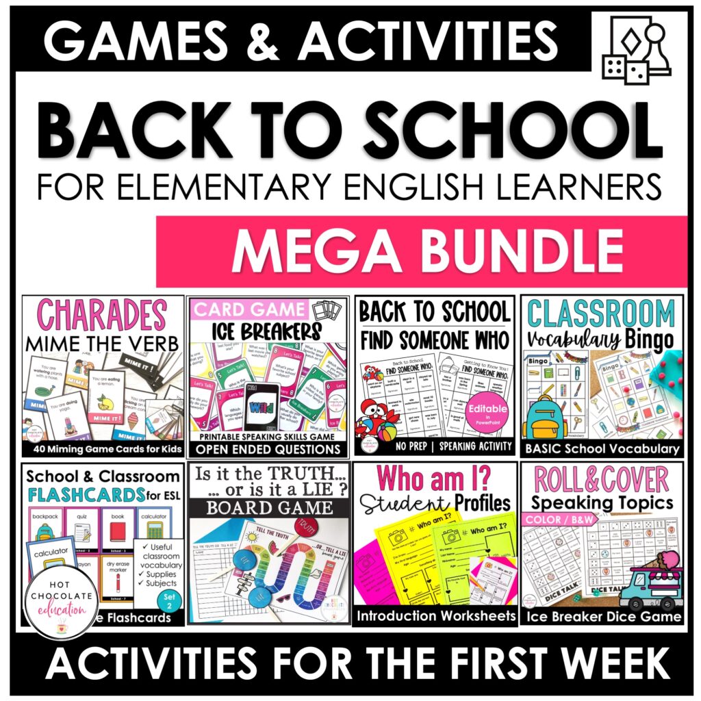 ESL Present & Past Tense Verb Conjugation Posters BUNDLE : Simple, Continuous, Perfect Games and Activities for Teaching ESL – Hot Chocolate Teachables
