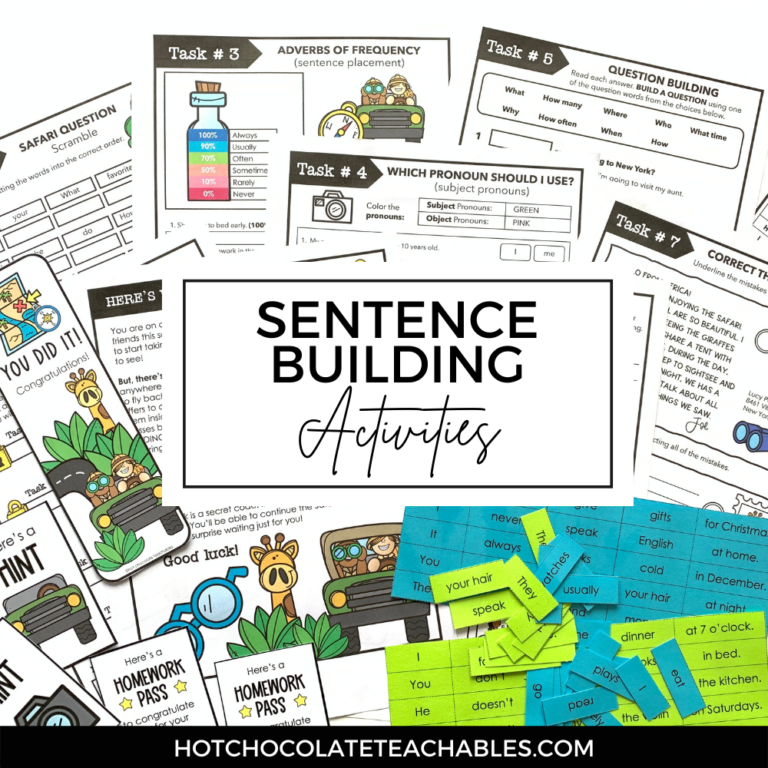 Sentence building Games and Activities