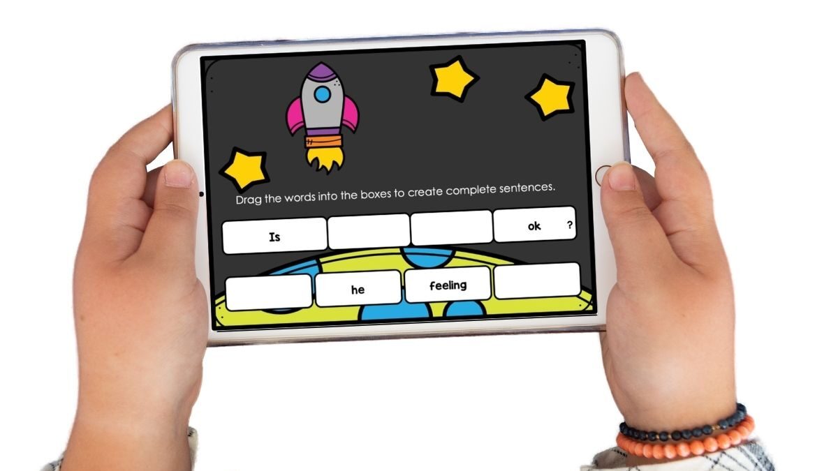 Sentence Building Boom Cards . Present Continuous