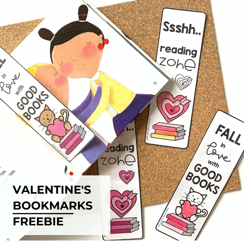 Valentine's Day bookmarks student gift for Valentine's Day