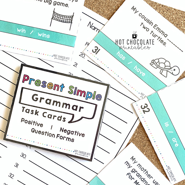 How to use Grammar & Vocabulary Task Cards in your classroom