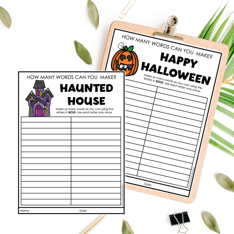 Halloween Word Scramble Freebie