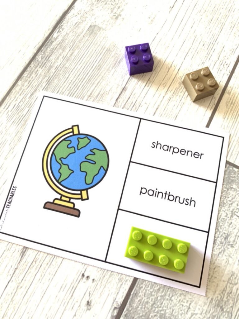 vocabulary clip cards for ESL