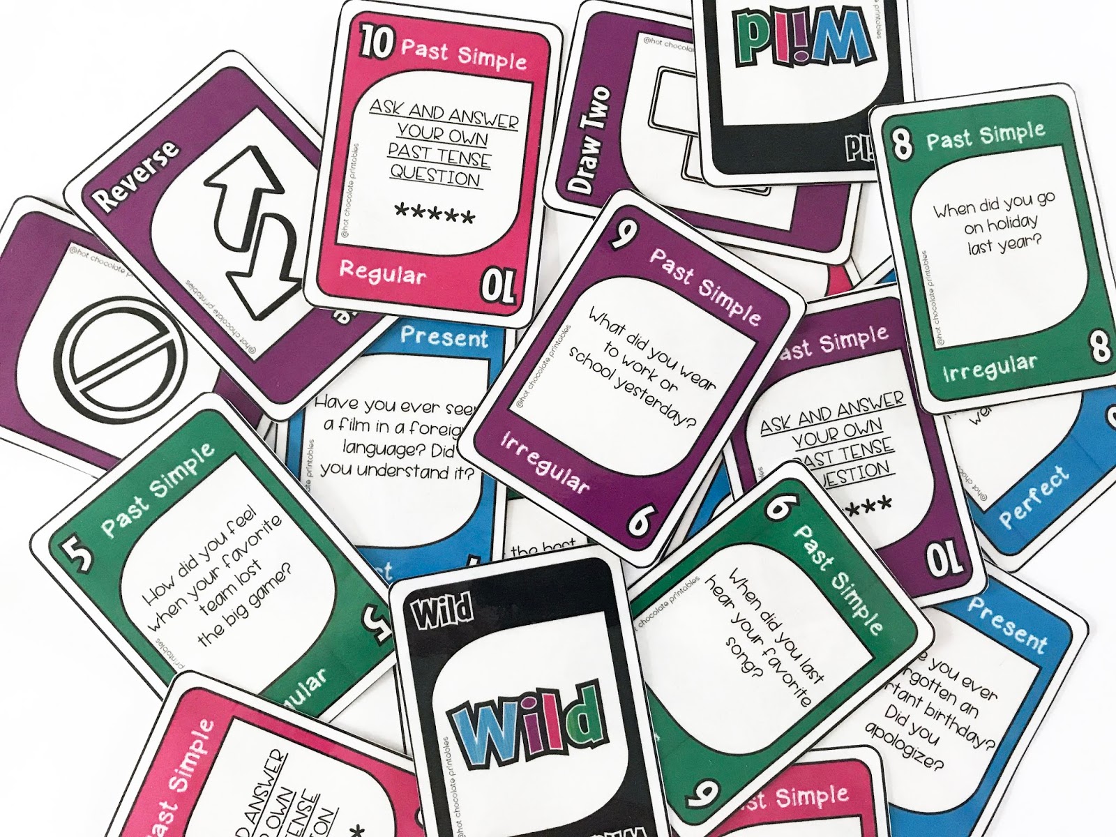 Verb be board with cards game  English grammar printables for kids