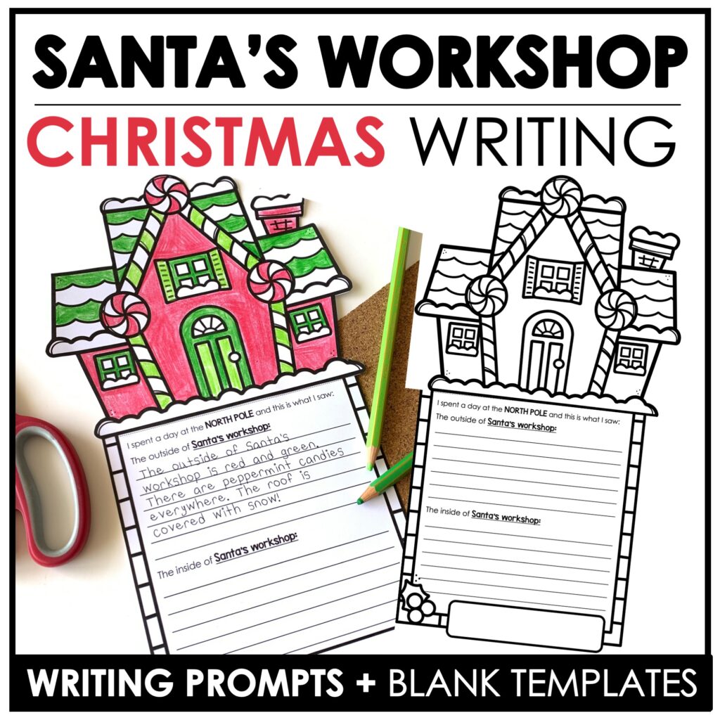 Santa's Workshop Christmas Writing Activity for ESL