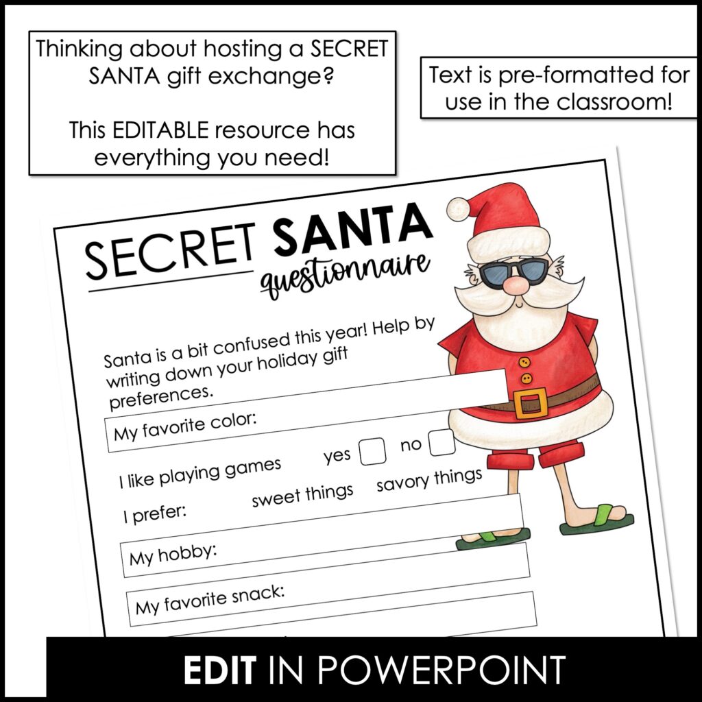 Secret Santa Gift Exchange Parent Letter