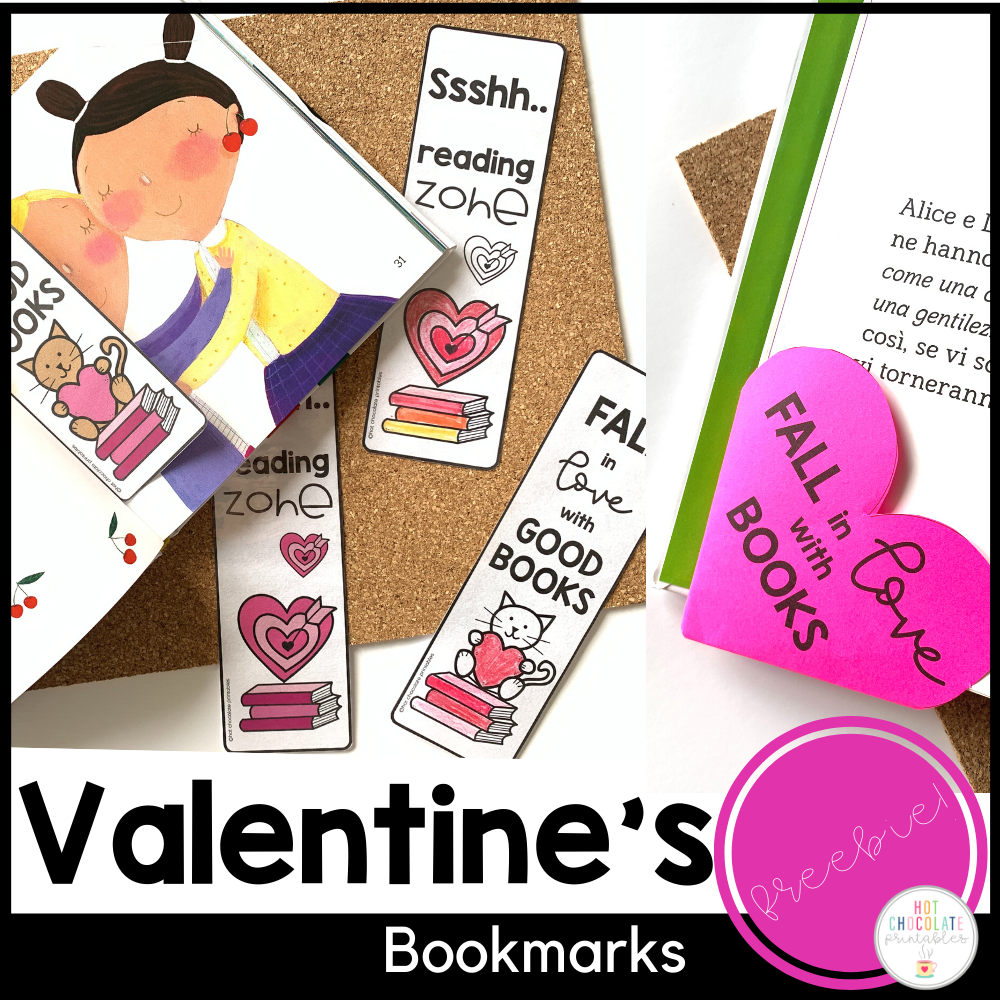 Free Printable Bookmarks for Valentine's Day