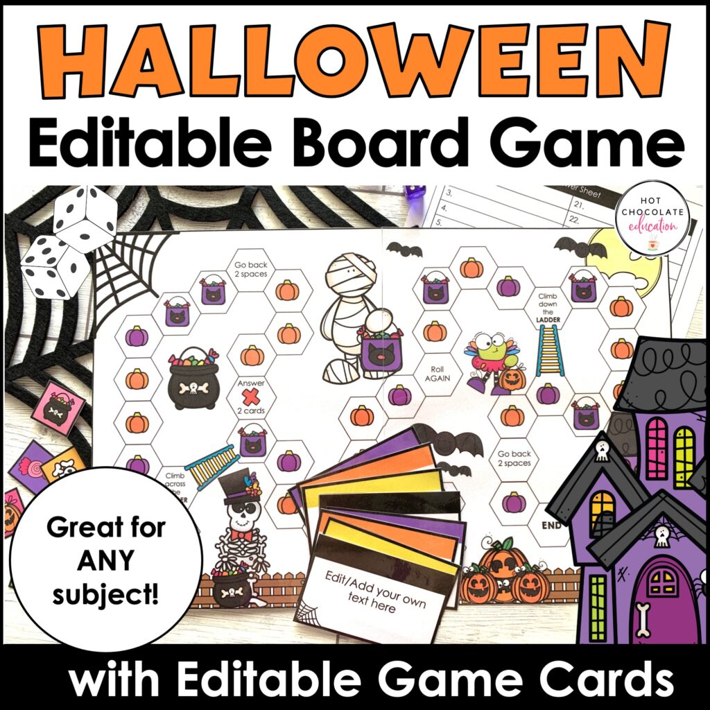 Halloween Board Game - Learning Activity for ESL