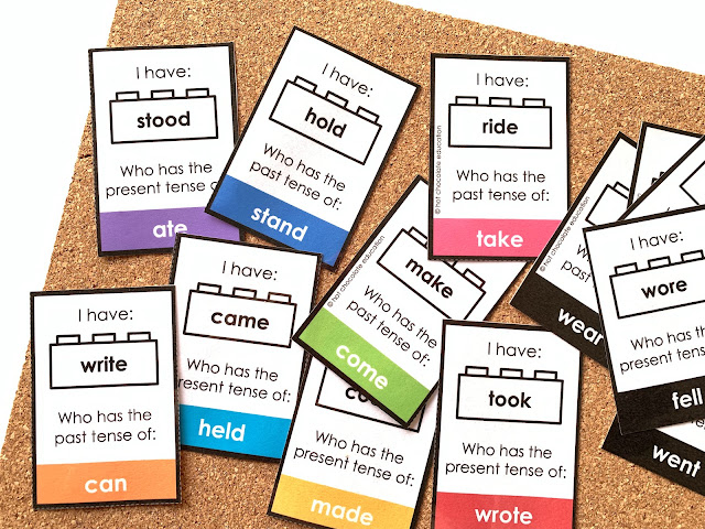 ESL Games Irregular Past Tense Verbs Playing and Flash Cards